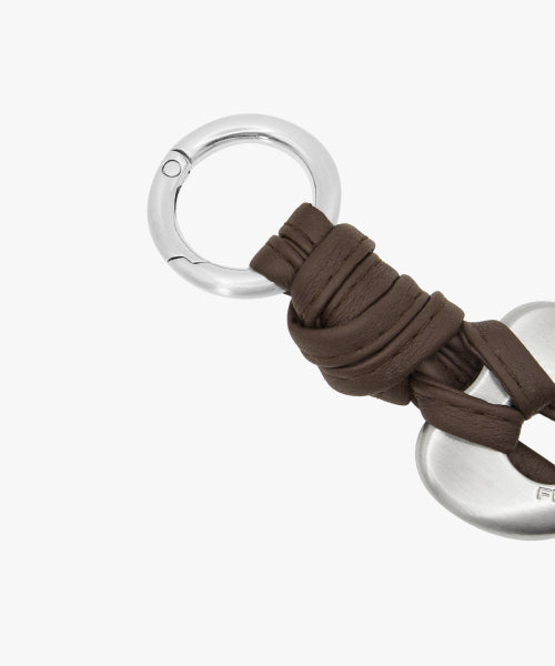 Heart, key ring. - Brown