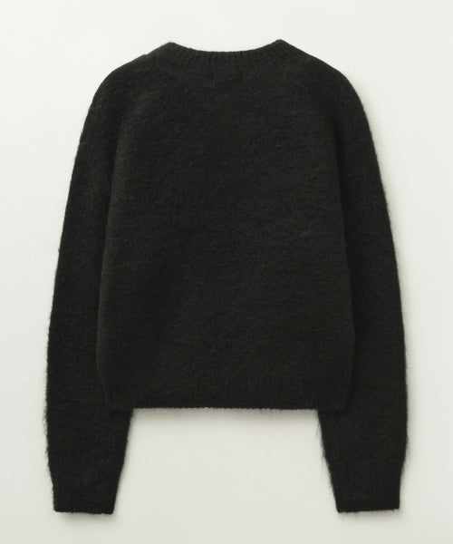 (W) Essen Two Tone Mohair Blend Knit Black