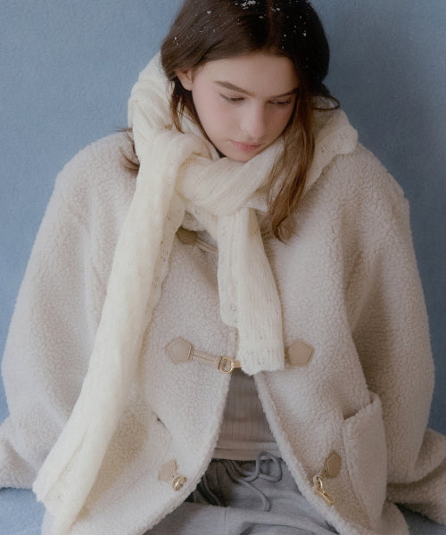 Scofe wool hooded muffler (ivory)