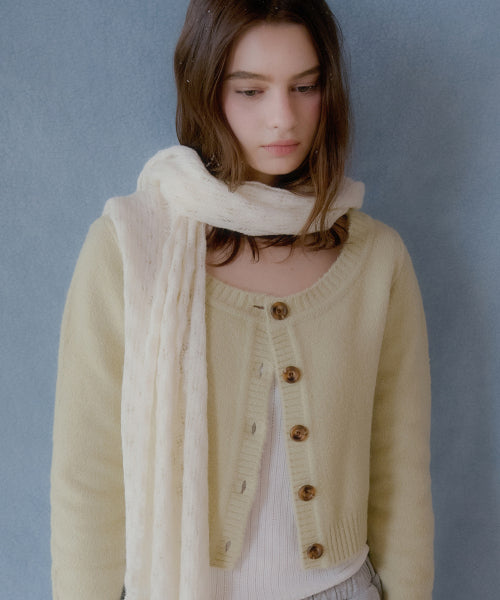 Scofe wool hooded muffler (ivory)