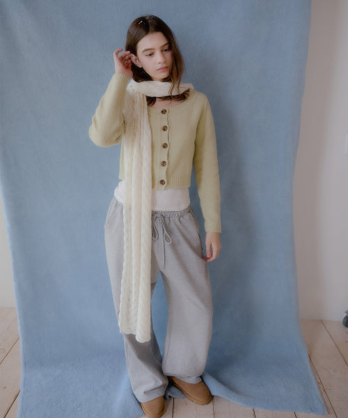 Scofe wool hooded muffler (ivory)