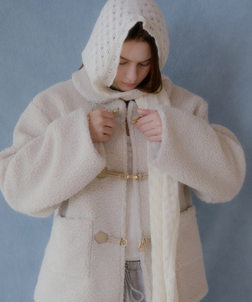 Pinyin Sealing Buckle Jacket (Ivory)