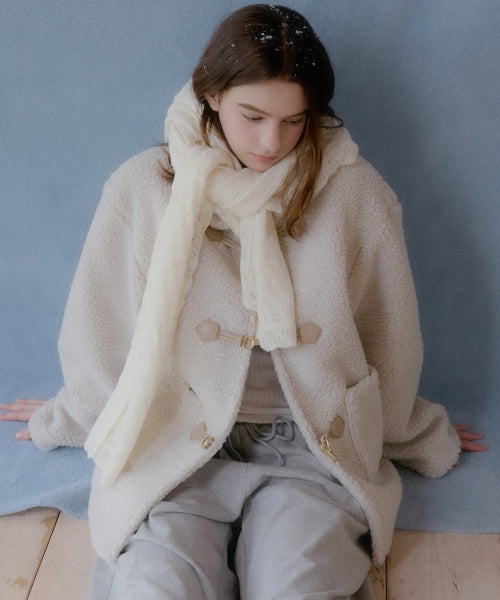 Pinyin Sealing Buckle Jacket (Ivory)