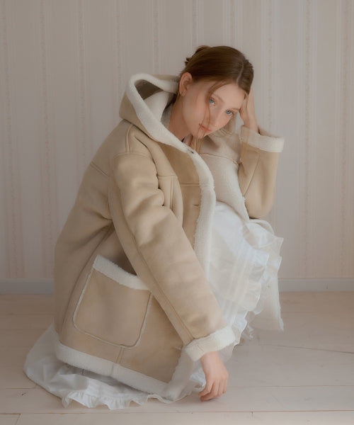 Bailey Hood Mustang Coat (Beige)
