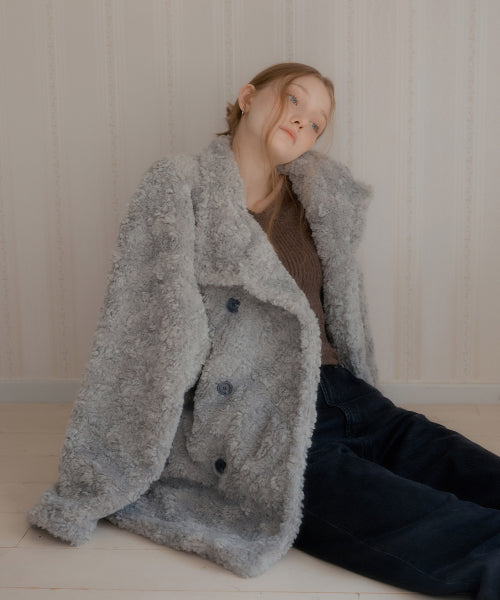 Schiff's Double Burton Fur Jacket (Gray)