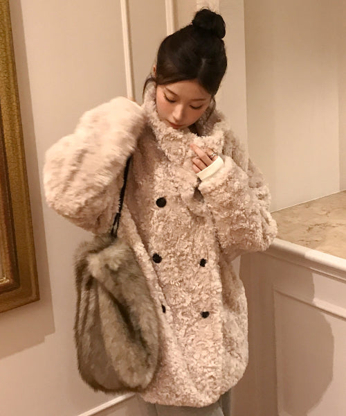 Schiff's Double Burton Fur Jacket (Ivory)