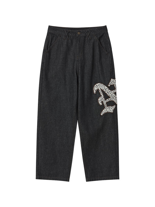 LETTER N DENIM PANTS INDIGO