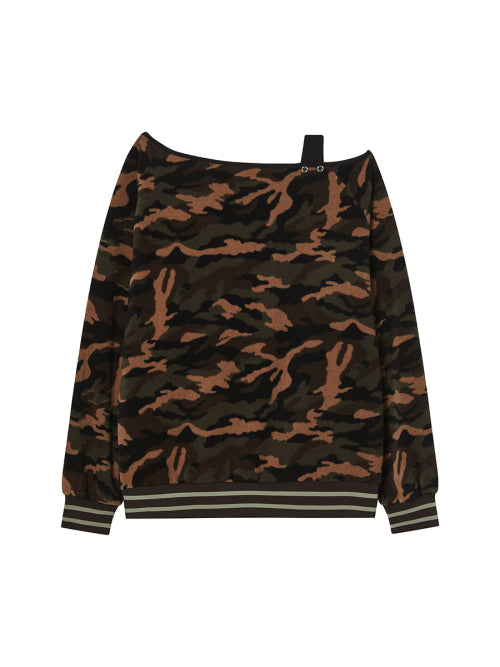 NYX FLUFFY OFF SHOULDER KHAKI
