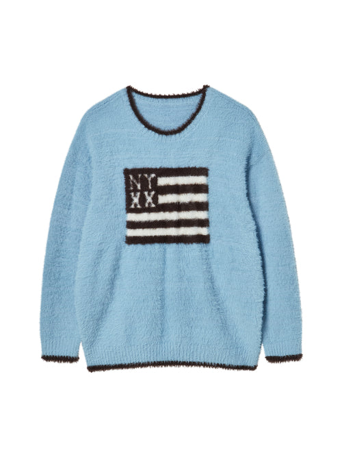 NYX FLAG KNIT BLUE