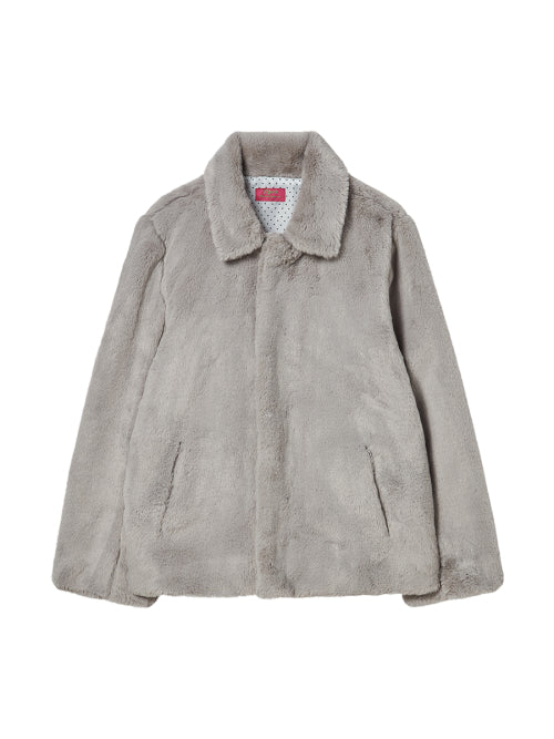 COLLAR FUR JACKET GREY