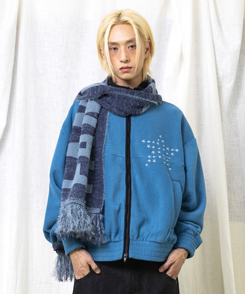 GJ109 Star Accent Fleece Jacket (NAVY)