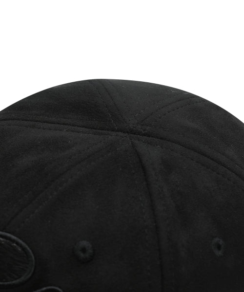 GC073 Hair Orly Applique Suede Ball Cap (BLACK)