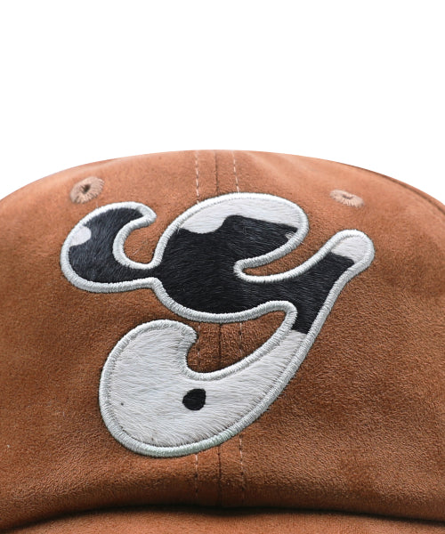 GC073 Hairy Applique Suede Ball Cap (BROWN)