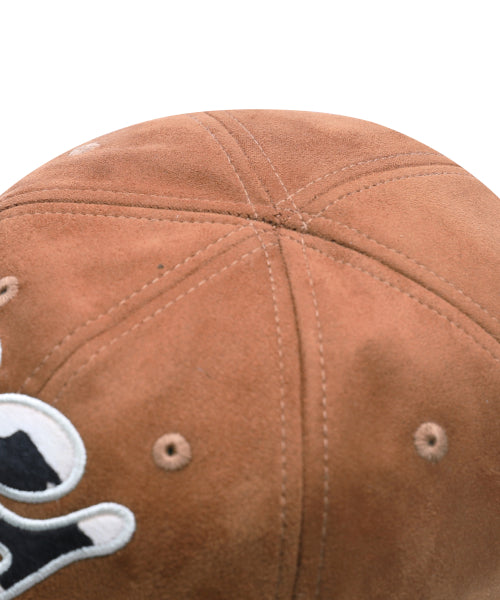 GC073 Hairy Applique Suede Ball Cap (BROWN)