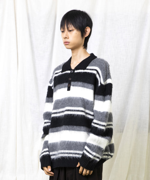 GNT080 Good Will Retro Stripe Hair Ornament (BLACK)