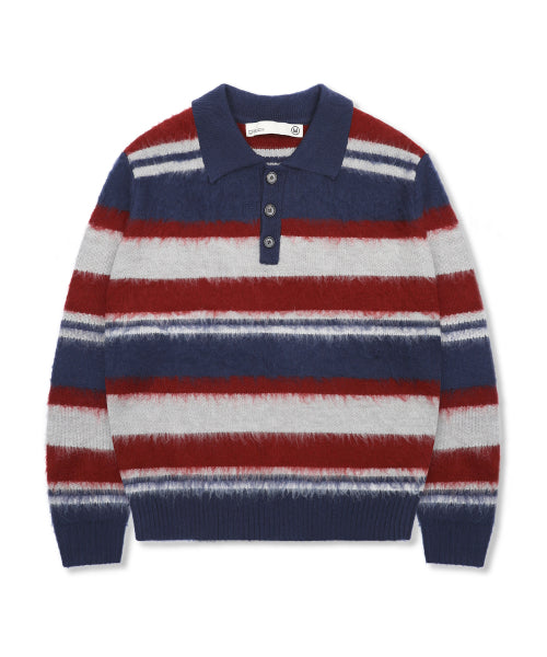 GNT080 Good Will Retro Stripe Hair Ornament (NAVY)