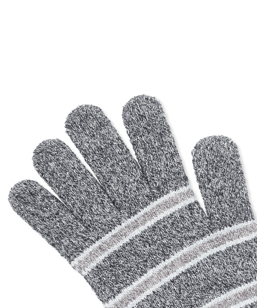 GAC023 Sun Stripe Knit Gloves (CHARCOAL GRAY)