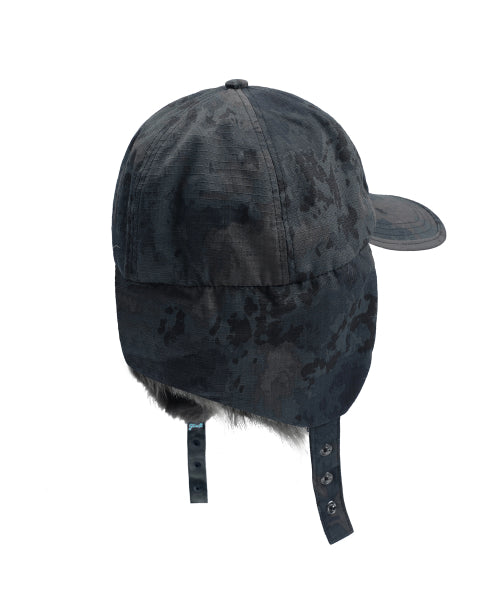 GC039 Camouflage Sunshine Heart Trapper Cap (BLACK CAMO)