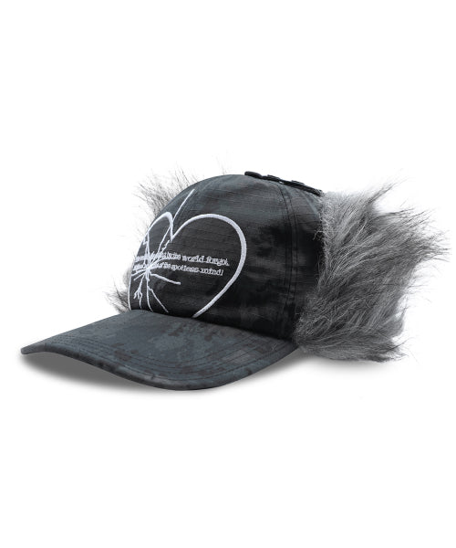 GC039 Camouflage Sunshine Heart Trapper Cap (BLACK CAMO)