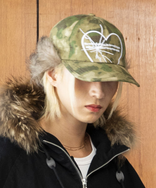 GC039 Camouflage Sunshine Heart Trapper Cap (CAMO)