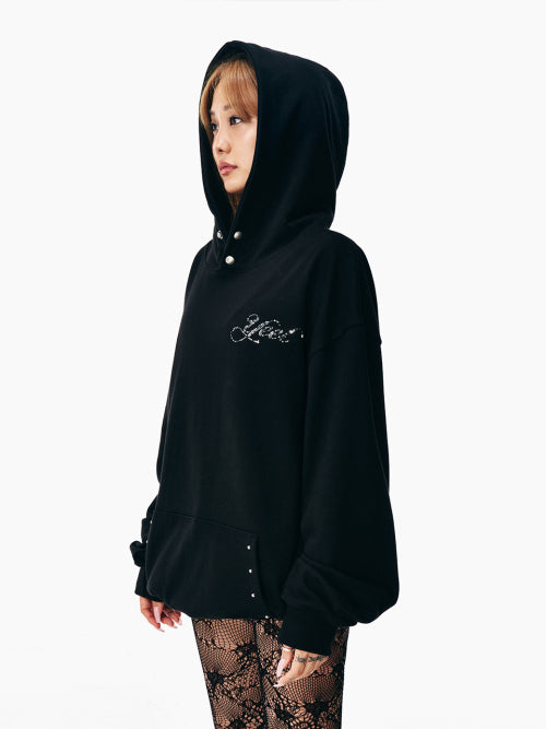 HORSE GRAPHICS CUBIC HOODIE BLACK