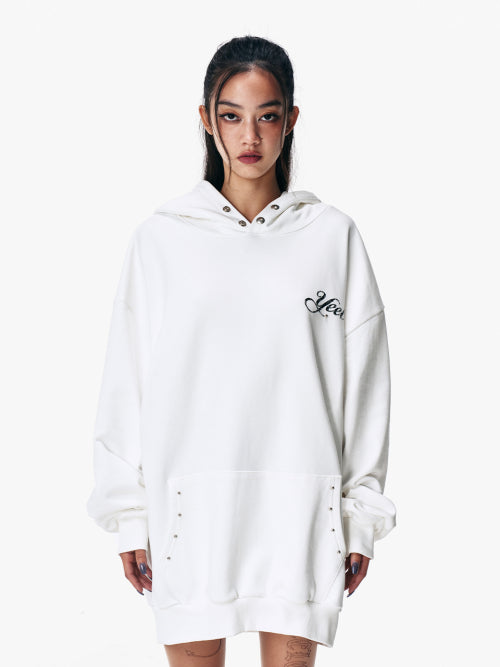 HORSE GRAPHICS CUBIC HOODIE WHITE