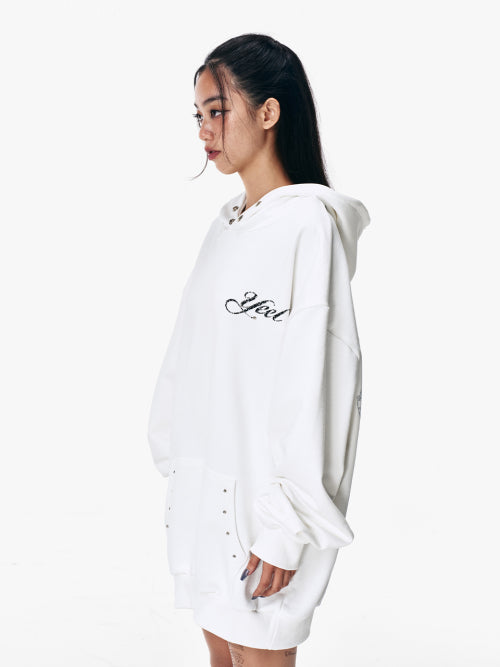 HORSE GRAPHICS CUBIC HOODIE WHITE