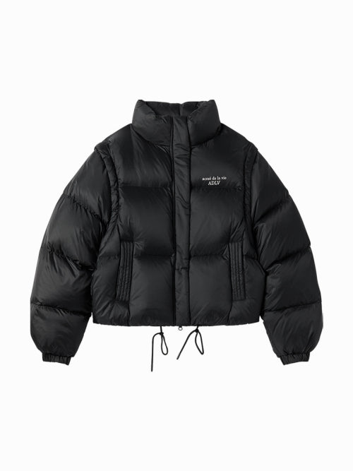 WOMAN DETACHABLE CROP DUCK DOWN JACKET