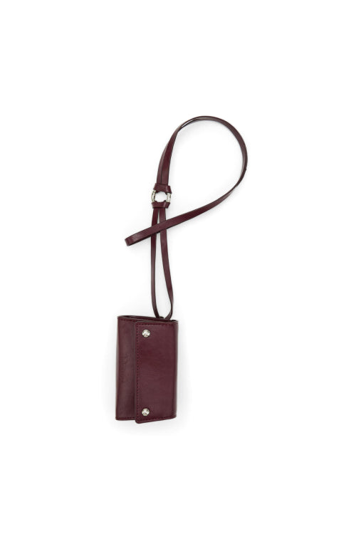 LIPSTICK CASE CHARM IN BURGUNDY