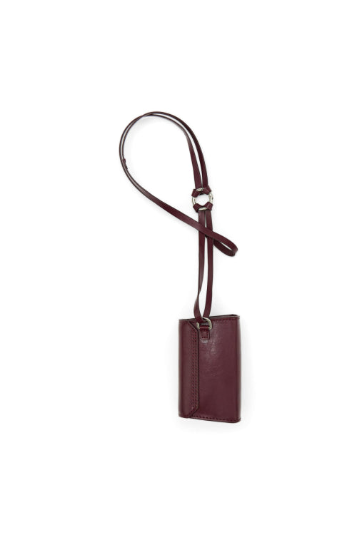 LIPSTICK CASE CHARM IN BURGUNDY