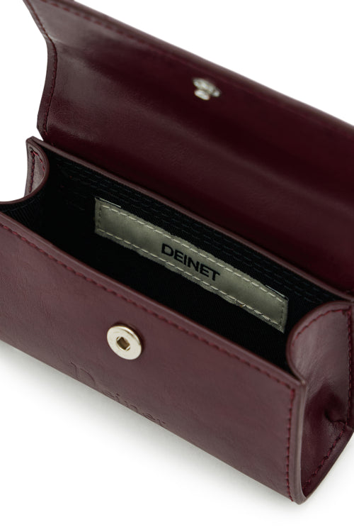 LIPSTICK CASE CHARM IN BURGUNDY