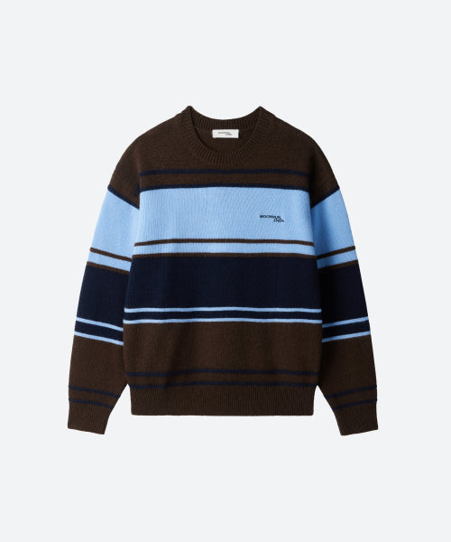 M.C UNISEX, Color Block Knit / Brown
