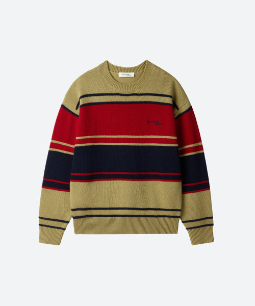 M.C UNISEX, Color Block Knit / Beige