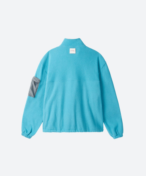MJ M.C UNISEX, Half Zip-up Fleece / Blue