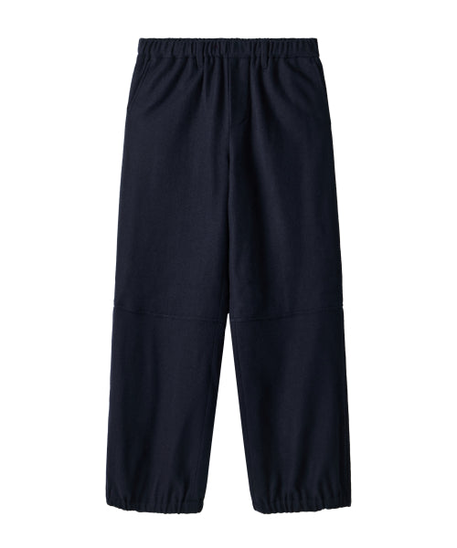 UNISEX, Side Zip Wool Sweat Pants / Navy