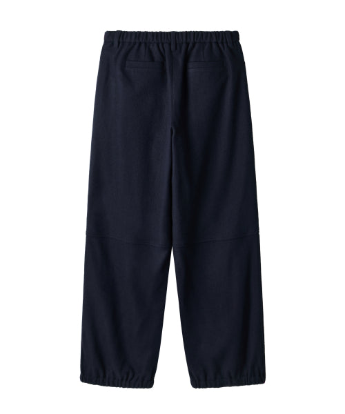 UNISEX, Side Zip Wool Sweat Pants / Navy