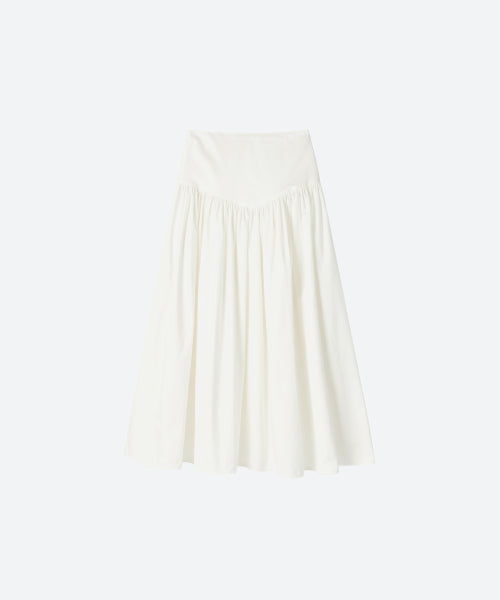 MJ Voluminous Cotton skirt / White