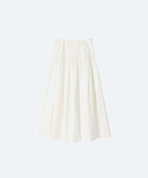 MJ Voluminous Cotton skirt / White