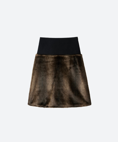 Mink Fur A Skirt / Black