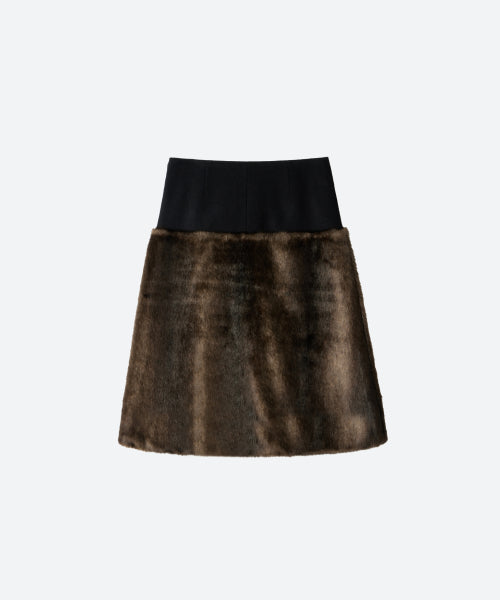 Mink Fur A Skirt / Black