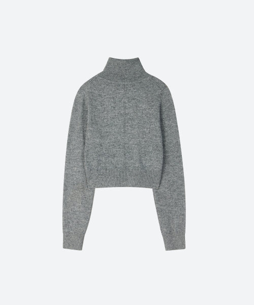 MJ Crop Turtle Neck Knit / Gray