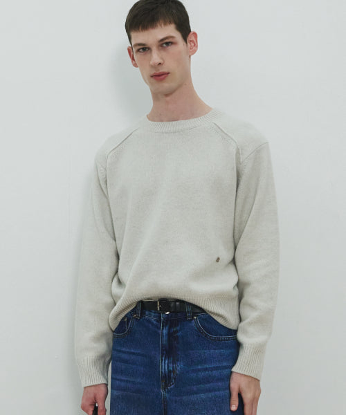 UNISEX, Pin Tuck Line Knit / Mist