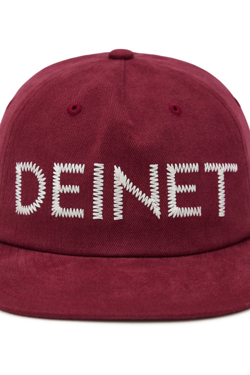 ZIGZAG LOGO MINI BAR DETAIL CAP IN BURGUNDY