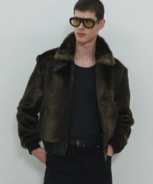UNISEX, Mink Fur Blouson Jacket / Brown