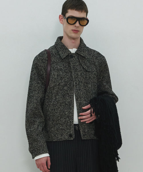 UNISEX, 4 Pocket Wool Blouson / Charcoal