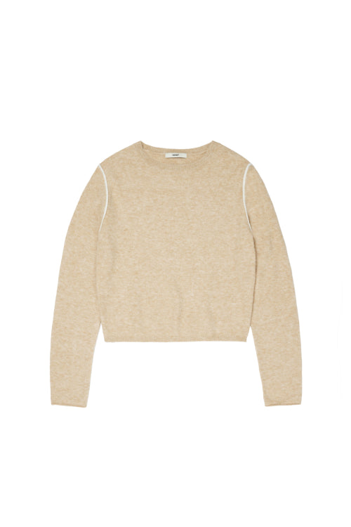 LINE POINT KNIT IN BEIGE