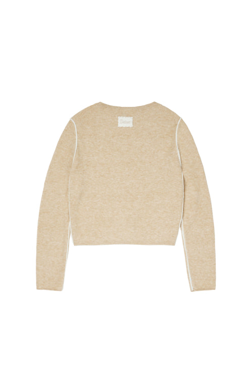LINE POINT KNIT IN BEIGE