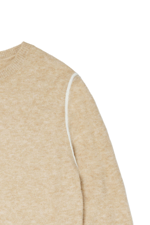 LINE POINT KNIT IN BEIGE