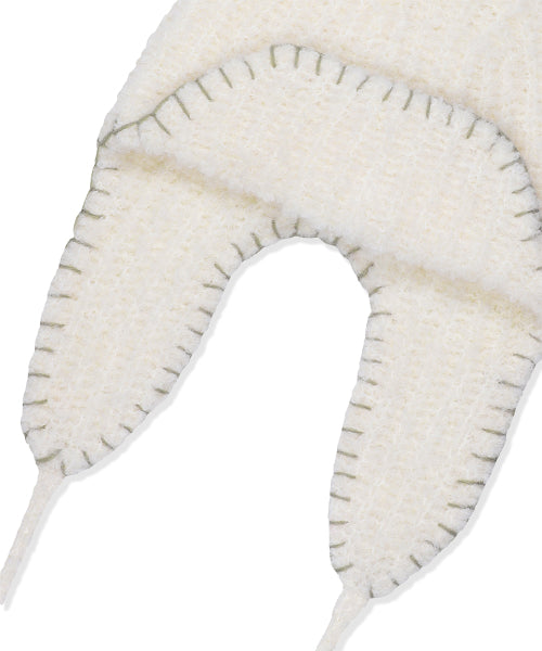 STITCH EARFLAP IVORY(MG2FWMAB34A)