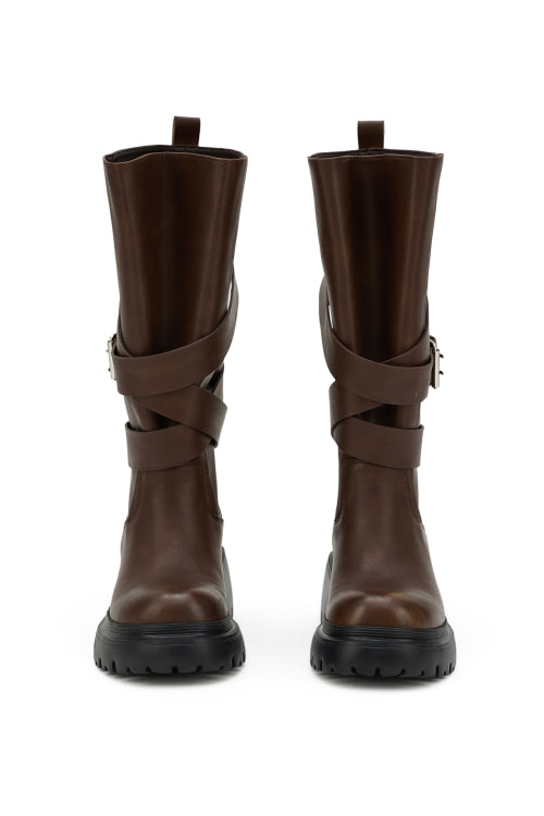 WILD BUCKLE BOOTS IN BROWN